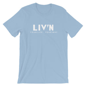 LIV'N YLYW White logo Short-Sleeve T-Shirt