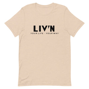 LIV'N YLYW Black Logo Short-Sleeve T-Shirt