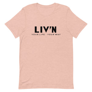 LIV'N YLYW Black Logo Short-Sleeve T-Shirt